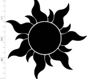 Tangled sun sticker | Etsy