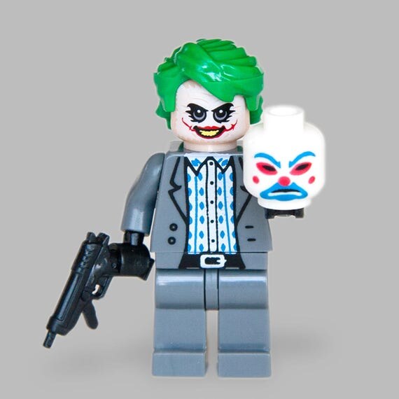 Custom The Joker with Bank Robber Mask minifigure DC Comics