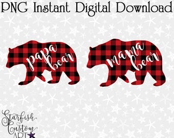 Papa bear printable | Etsy