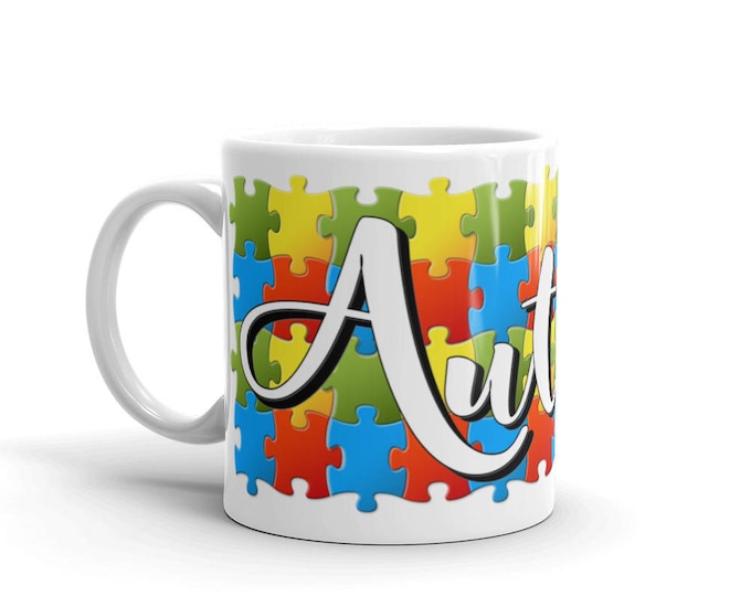 Autism, Mom, Mug, Mother, Mommy, Autistic, Puzzle, Piece, Unique, Fun, Gift Ideas