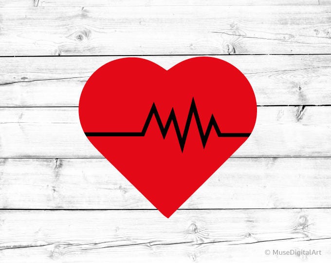 Download Heart Beat Svg Pulse Svg Cardiogram Svg Valentine Day Svg ...