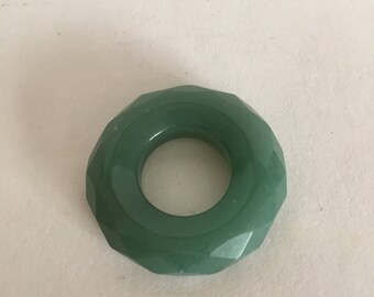 aventurine donut bead pendant