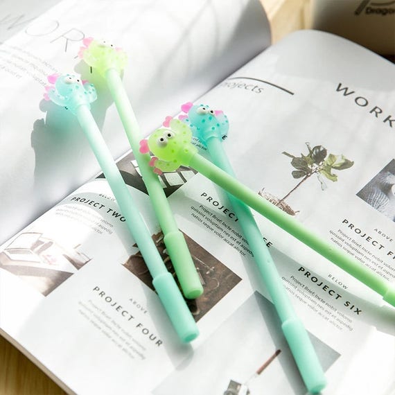 silly cactus pen 0 38mm black ink 2pcs pen from silly cactus pen 0 38mm black ink 2pcs pen from
