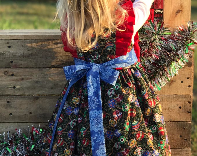 Toddler Dress - Christmas Dress - 1st Christmas - Ruffle Dress - Toddler Christmas - Baby Christmas - Handmade Christmas -6 mo to 8 yrs