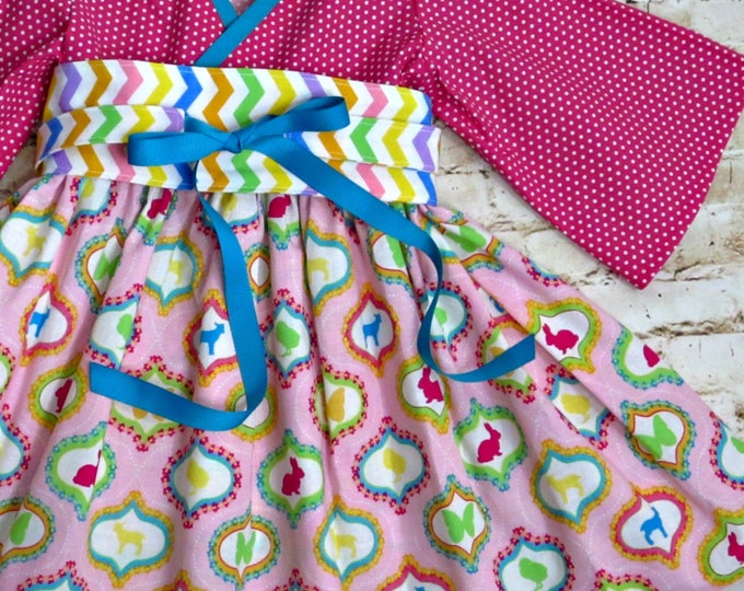 Toddler Easter Dress - Little Girls Easter Dress - Girls Spring Dress - Baby Easter Dress - Pink Spring Dress - Baby Girl - 12 mo to 14 yrs