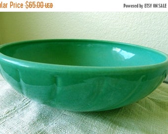 christmasinjuly Large JADE GREEN Bowl, California Pottery