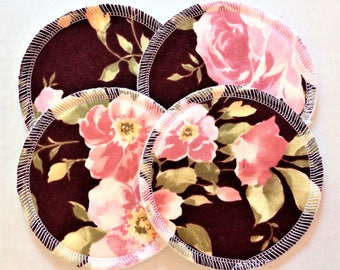 2 Pairs of Cloth Nursing Pads - Pink Roses