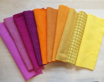 Hand Dyed Felted Wool Fabric in a Beautiful Collection of Colors a Perfect Rug Hooking Wool 3201B