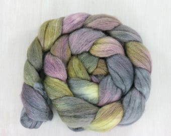 BFL/SILK Handpainted Roving Combed Top :Wander