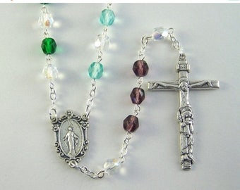 ProLife Rosary with Miraculous Medal and Comforting Mother Crucifix