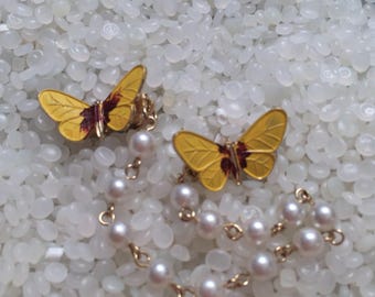 vintage sweater quard, Butterfly sweater clip