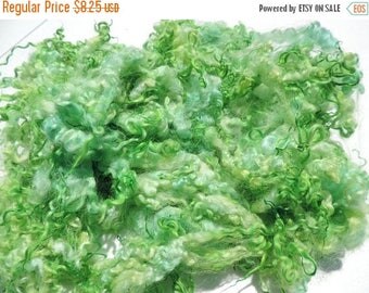 ON SALE Spring Grass Coopworth Sheep Locks 3-5 Inches So Soft 1 Ounce Doll Hair Felting Spinning