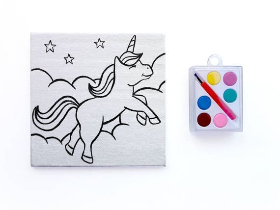 unicorn canvas paint set paint your own unicorn