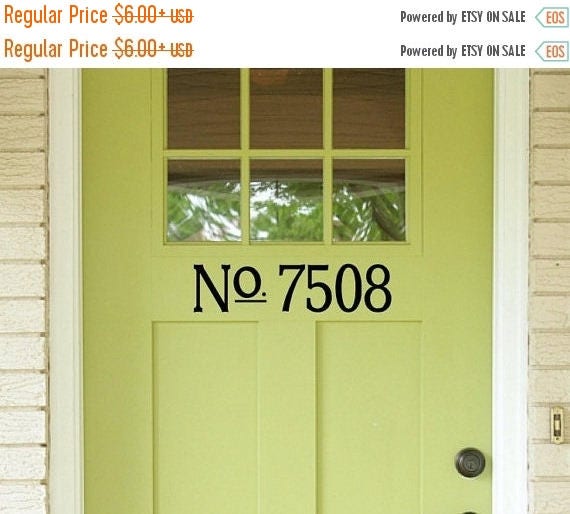20 OFF Custom Door house numbers Vinyl wall decals front
