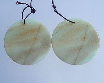 Amazonite Gemstone Earring Bead,38x3mm,20.7g(E180)