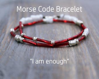 I Am Enough Bracelet, I am enough jewelry, Inspirational Bracelet, Affirmation Jewelry, You are enough bracelet, Inspirational Gift for Her
