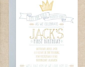 Where the Wild Things Are Invitation