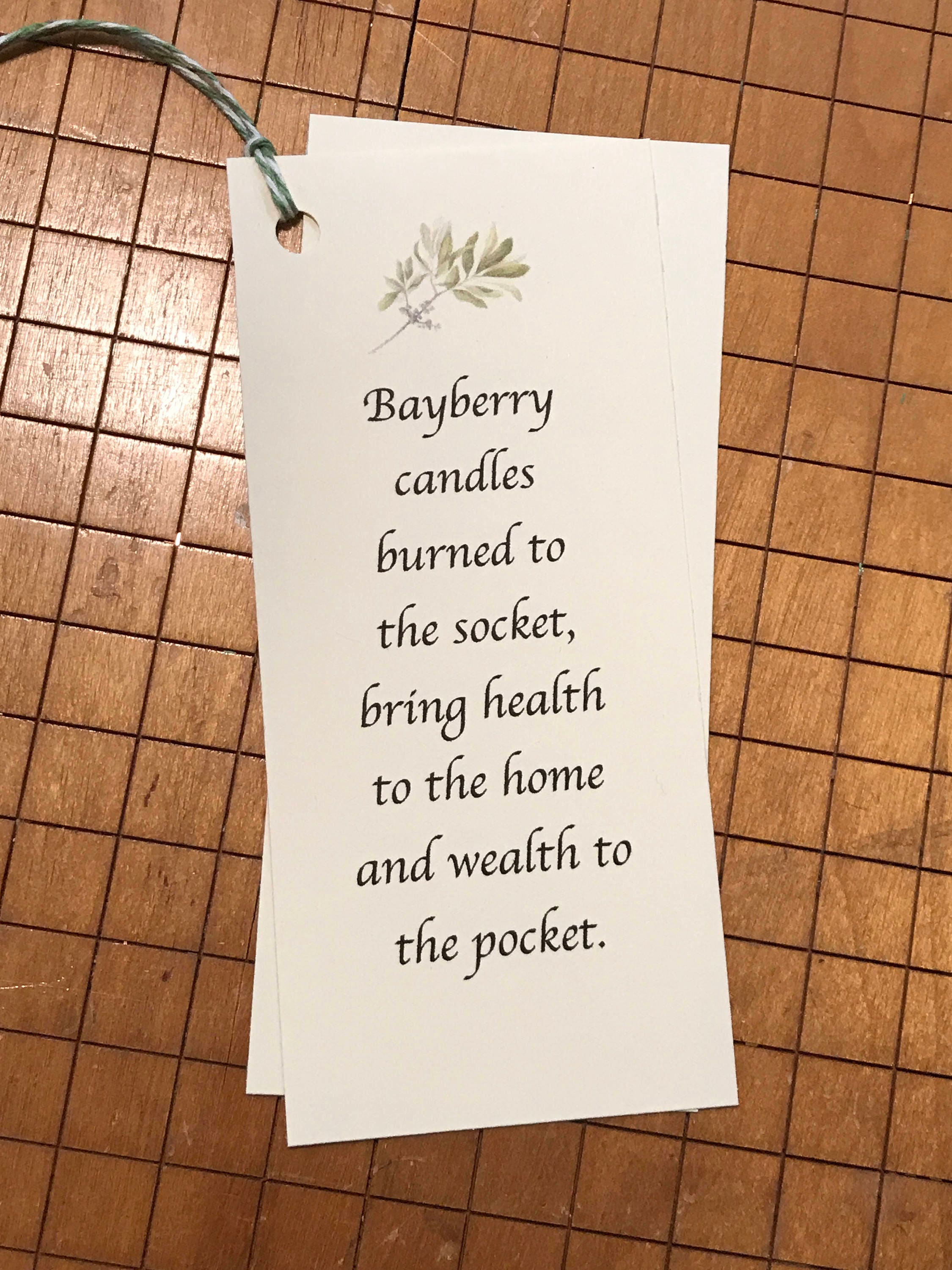 Printable Bayberry Candle Poem Printable Word Searches