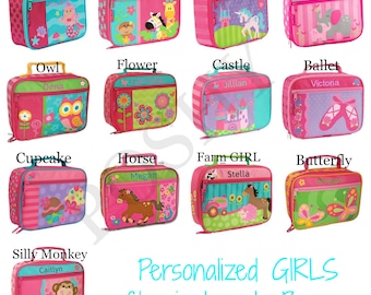 Personalized kids lunch box / monogrammed kids lunch box / Lunch bag / boys lunch box / Girls lunch Box / 20+ designs