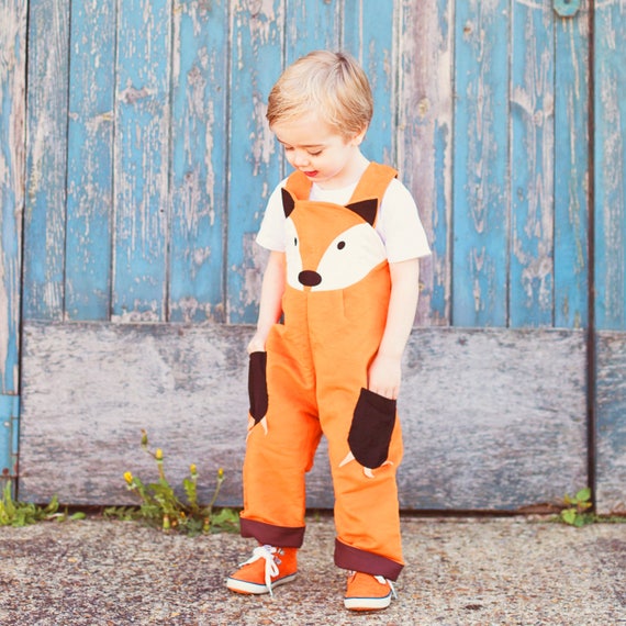 Fox Dungaree Fox Costume Fox Toddler Overalls For