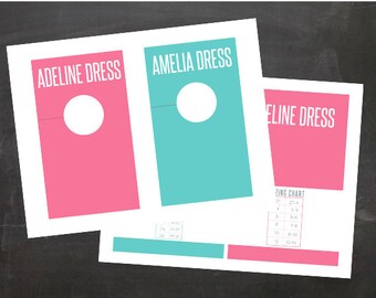 Fashion Retailer Consultant Style Divider Rack Cards with Size Chart for all Styles INSTANT DOWNLOAD