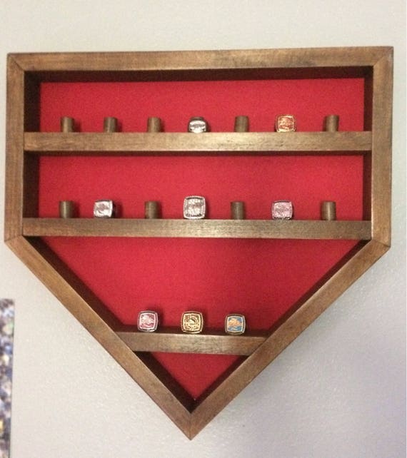 Home Plate Championship Ring Display Case