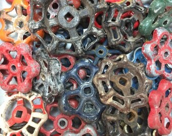 Vintage Valve Handle - Your choice - Faucet Handle - Spigot Handle - assorted valve handles - assemblage supply - pinterest project