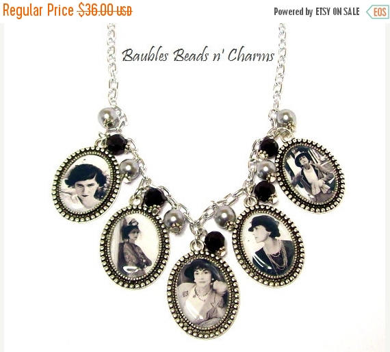 Sale Coco Chanel Necklace Coco Chanel Picture Charm Necklace