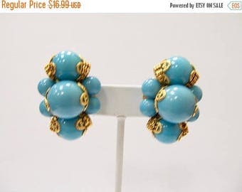 ON SALE JOAN Rivers Turquoise Beaded Earrings Item K # 1413