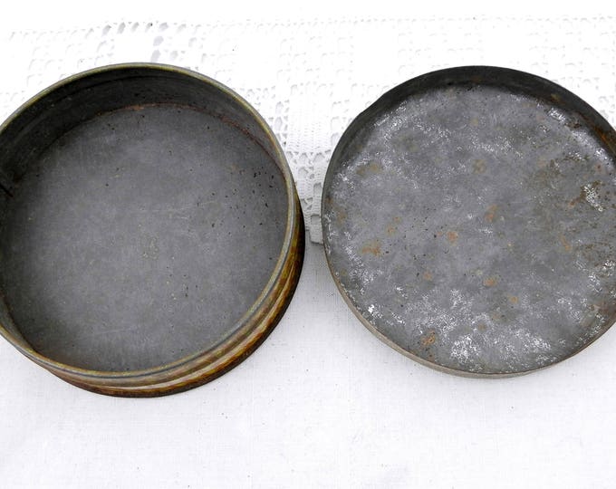 Vintage Yellow Honey Candie Lozenges Metal Tin with Bees and Hive Pattern from France, French Medicinal Tablets, Pastilles de Miel