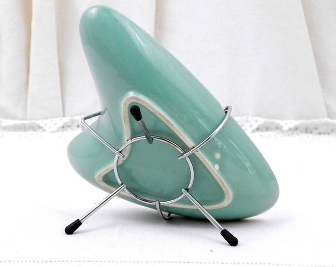 Vintage Mid Century Modern Ceramic Mint Green and Chrome Atomic Design Ashtray, Tobacciana Sputnik Style, Retro 1960s Smoking Accessories Vintage Mid Century Modern Ceramic Mint Green and Chrome Atomic Design Ashtray, Tobacciana Sputnik Style, Retro 1960s Smoking Accessories