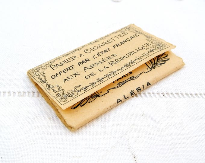 Antique WW1 Complete Booklet of Cigarette Papers Issued to the French Army Made by Alesia Paris, Collectible Great War Militaria 1914 Antique WW1 Complete Booklet of Cigarette Papers Issued to the French Army Made by Alesia Paris, Collectible Great War Militaria 1914