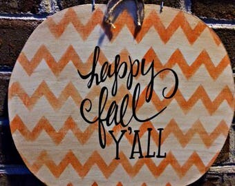 FALL Garden Flag | Garden Flag | Chevron Pumpkin Garden Flag | Happy Fall Garden Flag | Mailbox Sign