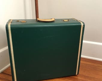 Shabby Chic Luggage, Suitcase, Green Case