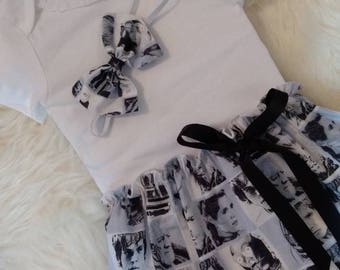 Star Wars Baby Dress with Matching Headband - Baby dress, Disney dress, Bodysuit dress, Baby gift, Photoshoot dress
