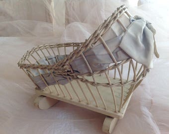 white doll cradle