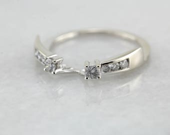 RESERVED - Third (and FINAL) Payment - White Gold Diamond Solitaire Enhancer, Wrap Band J0R9X6-P