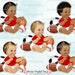 Little Prince Sport Theme Set Baby Boy | Red & White Basketball Football Baseball Soccer | African American | Clipart Instant Download