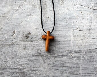 Tau Cross Crucifix made of olive wood 24