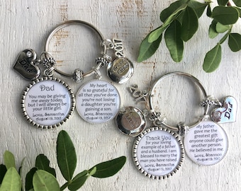 Father-of-the-Groom gift from Bride Father-of-the-Groom Keychain Father-in-Law gift from Bride to Parents of the Groom Wedding gift for Dad