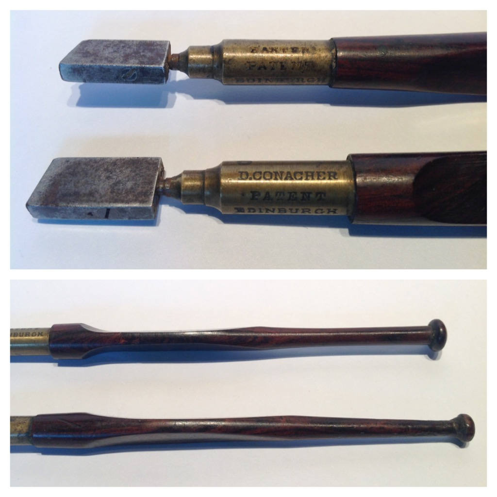 Antique Diamond Tip Glass Cutters x 2. Glass cutting Tools. Baxter