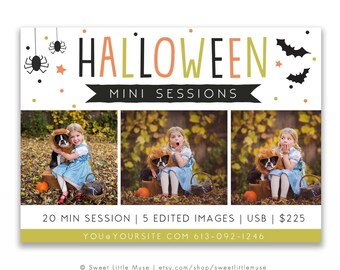Halloween Mini Session Template, photography marketing template, mini session template - INSTANT DOWNLOAD