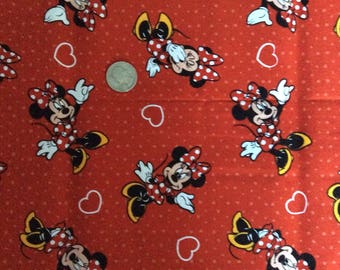 Disney Mini Mouse Cotton Fabric, disney fabric, Mini Mouse