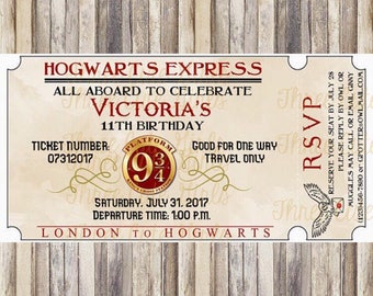 Harry potter invitation | Etsy