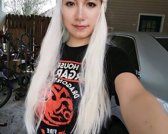 Daenerys Targaryen Platinum Blonde Cosplay Wig