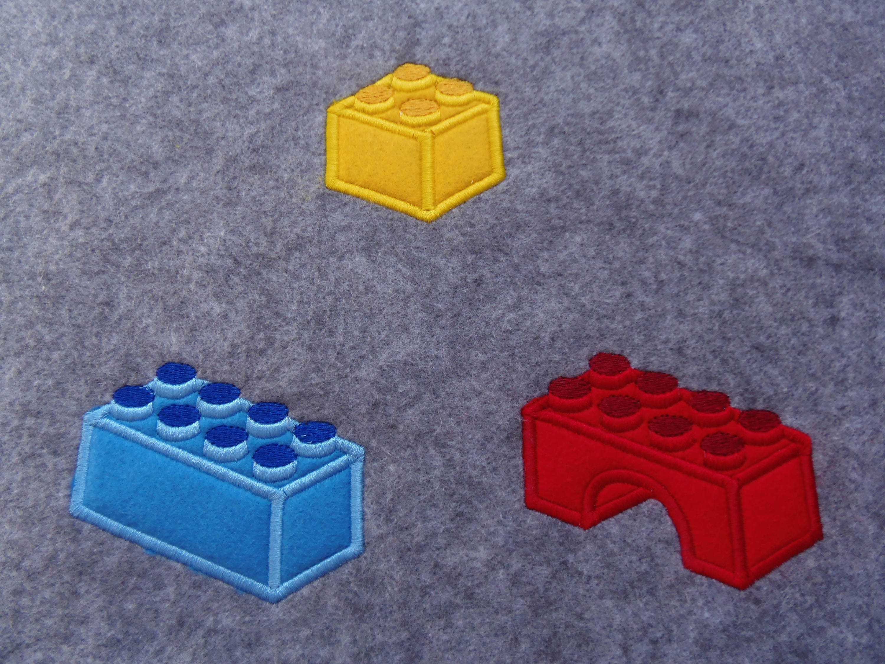 Lego Single Blocks Applique Design Blocks Machine Embroidery