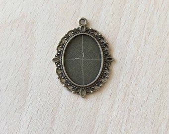 support cabochon pendant bronze 18 X 25 mm