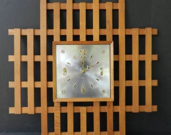OOAK Large Mid Century General Electric Wall Clock, Battery Operated, GE, Retro Home Decor, MCM, Mid Century Modern