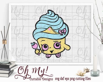 Cupcake Shopkins Svg Eps Dxf Png Cutting Files