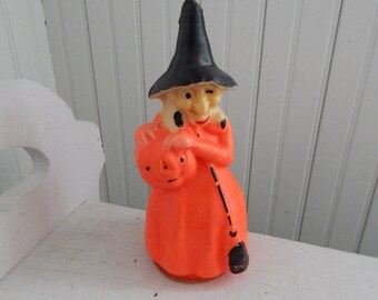 Gurley Halloween Witch Candle - New, Unused Vintage Halloween Candle - Collectible Gurley Witch Candle - Collectible Halloween Decoration